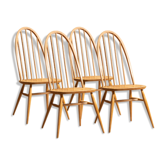 Set of 4 Windsor Quaker chairs by Lucian Ercolani for Ercol, United Kingdom, 1960s.