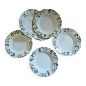 6 assiettes creuses anciennes