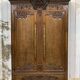 19th-century Norman wedding armoire in blonde oak.
