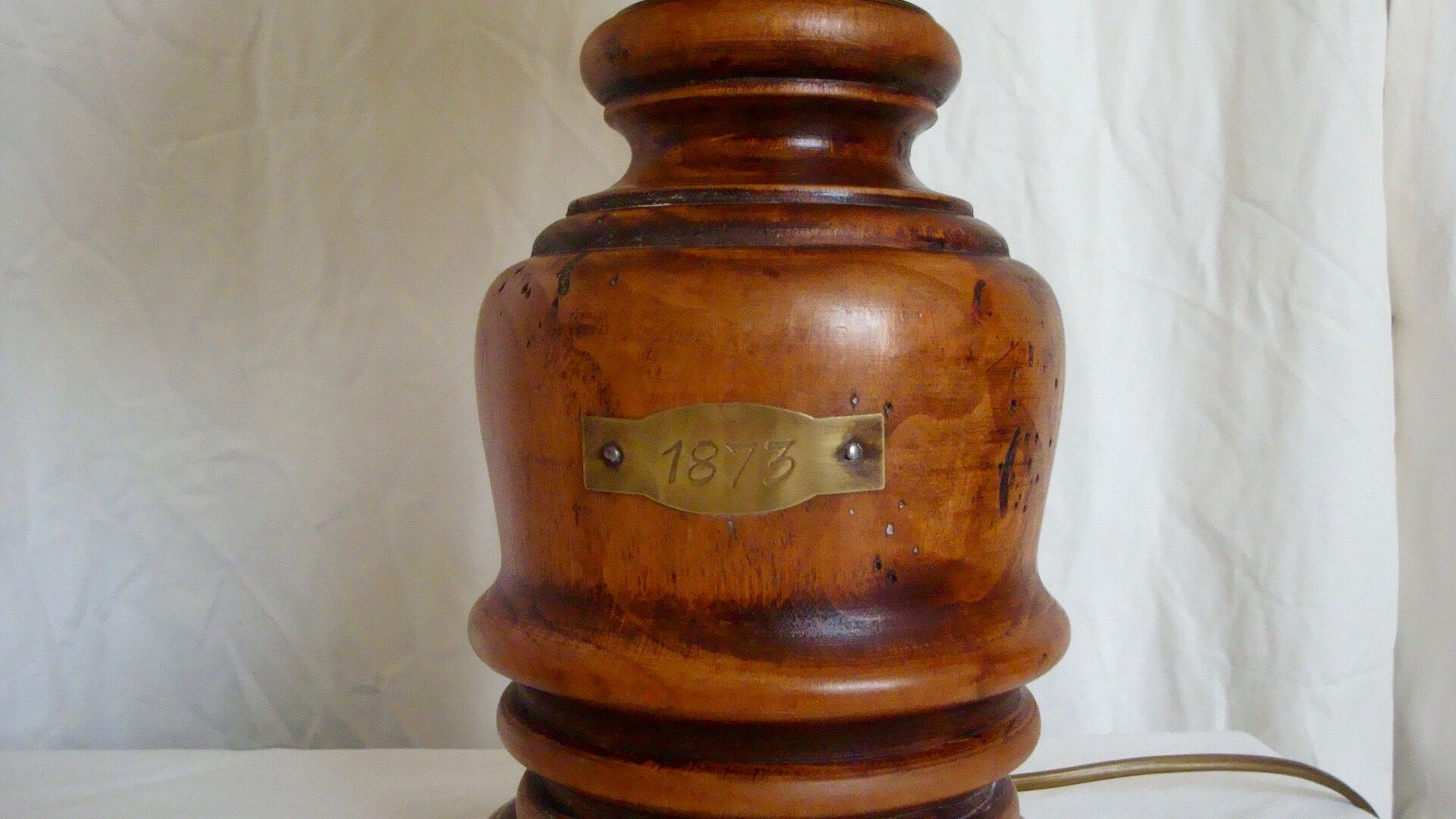 Walk from wood and brass lamp