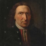 Antique Vintage Oil Portrait Painting of a Danish Gentleman, 19th Century