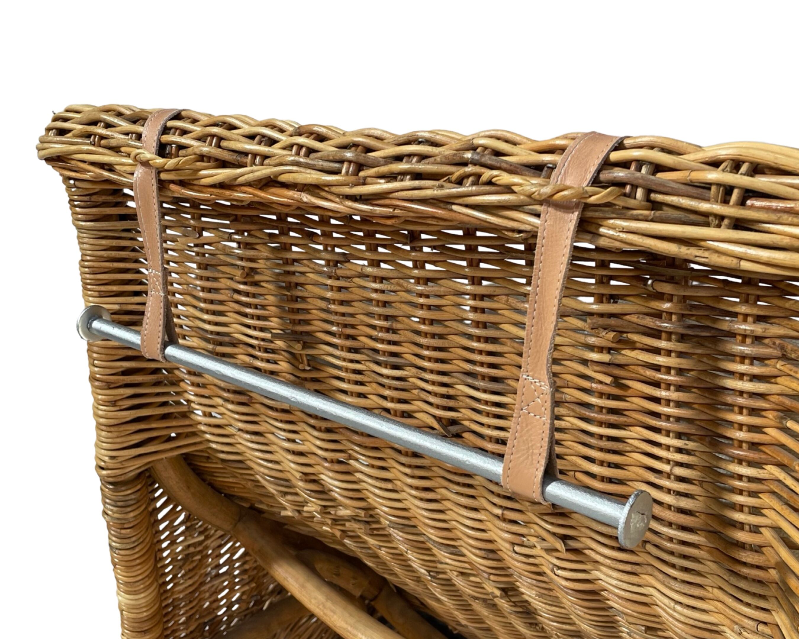 Karlskrona Rattan Wicker Chaise Lounge by Karl Malmvall for Ikea