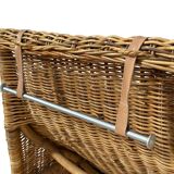 Karlskrona Rattan Wicker Chaise Lounge by Karl Malmvall for Ikea