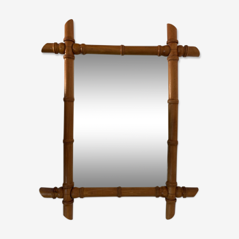 Bamboo wooden mirror