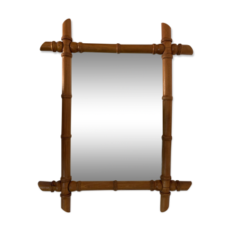 Bamboo wooden mirror