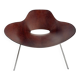 Large Largo Chair in Curved Walnut from Emmemobili, Italy, 1970s