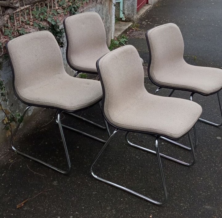 Steelcase Strafor chair, sled legs, 1970s