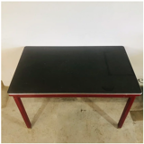 Red vintage steel desk or table