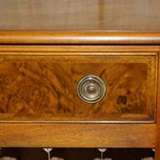 Flamed walnut sideboard for 36 bottles with drawer