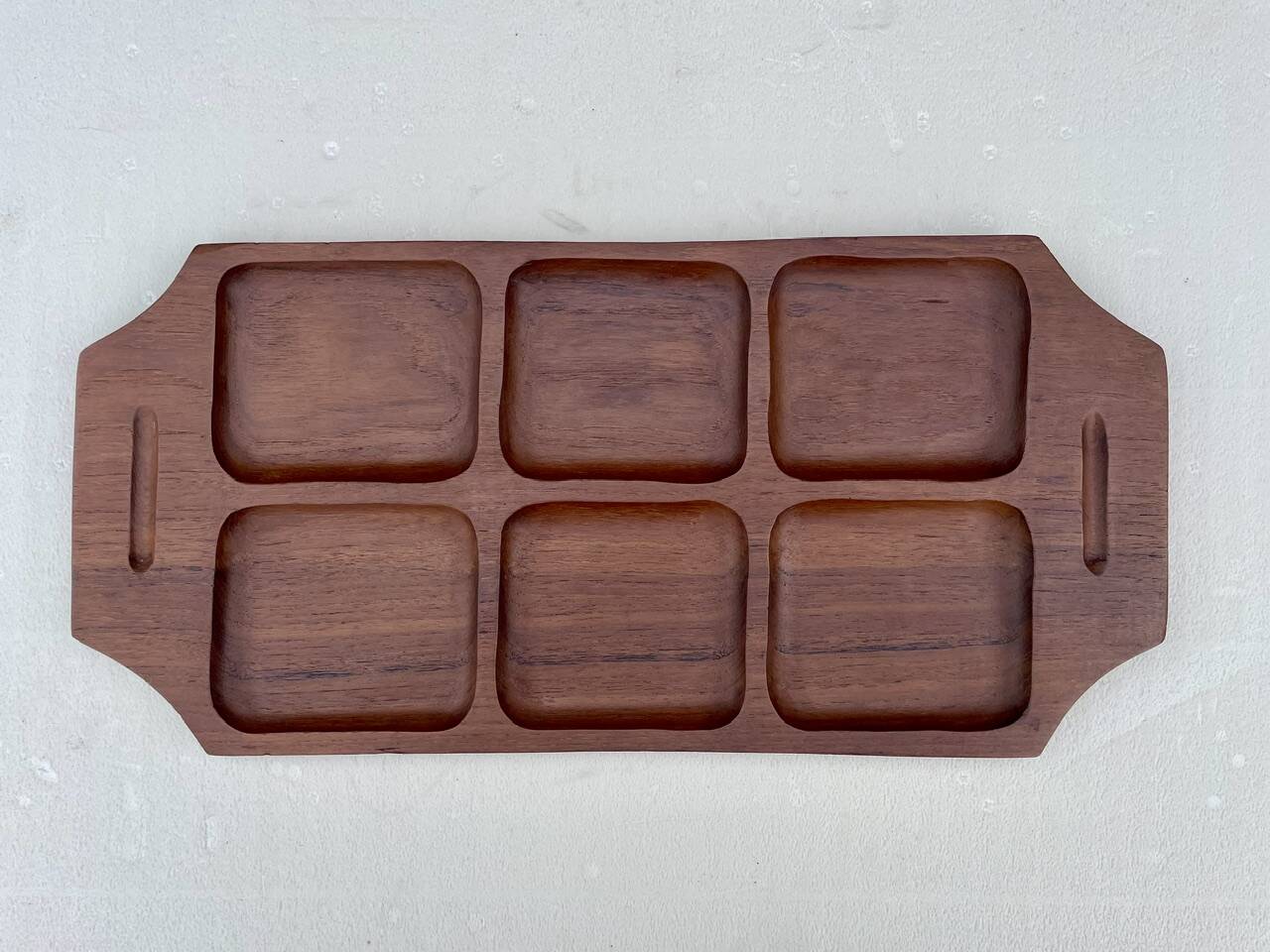 Plateau de service en teck de style scandinave, circa 1960