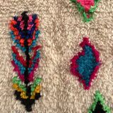 Moroccan Berber carpet Azilal multicolored and fluorescent