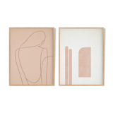 Framed set of two abstract giclee prints, 50x70
