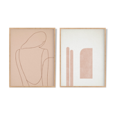 Framed set of two abstract giclee prints, 50x70