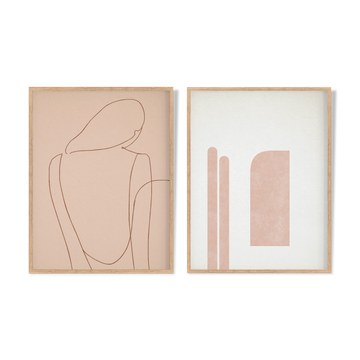 Framed set of two abstract giclee prints, 50x70