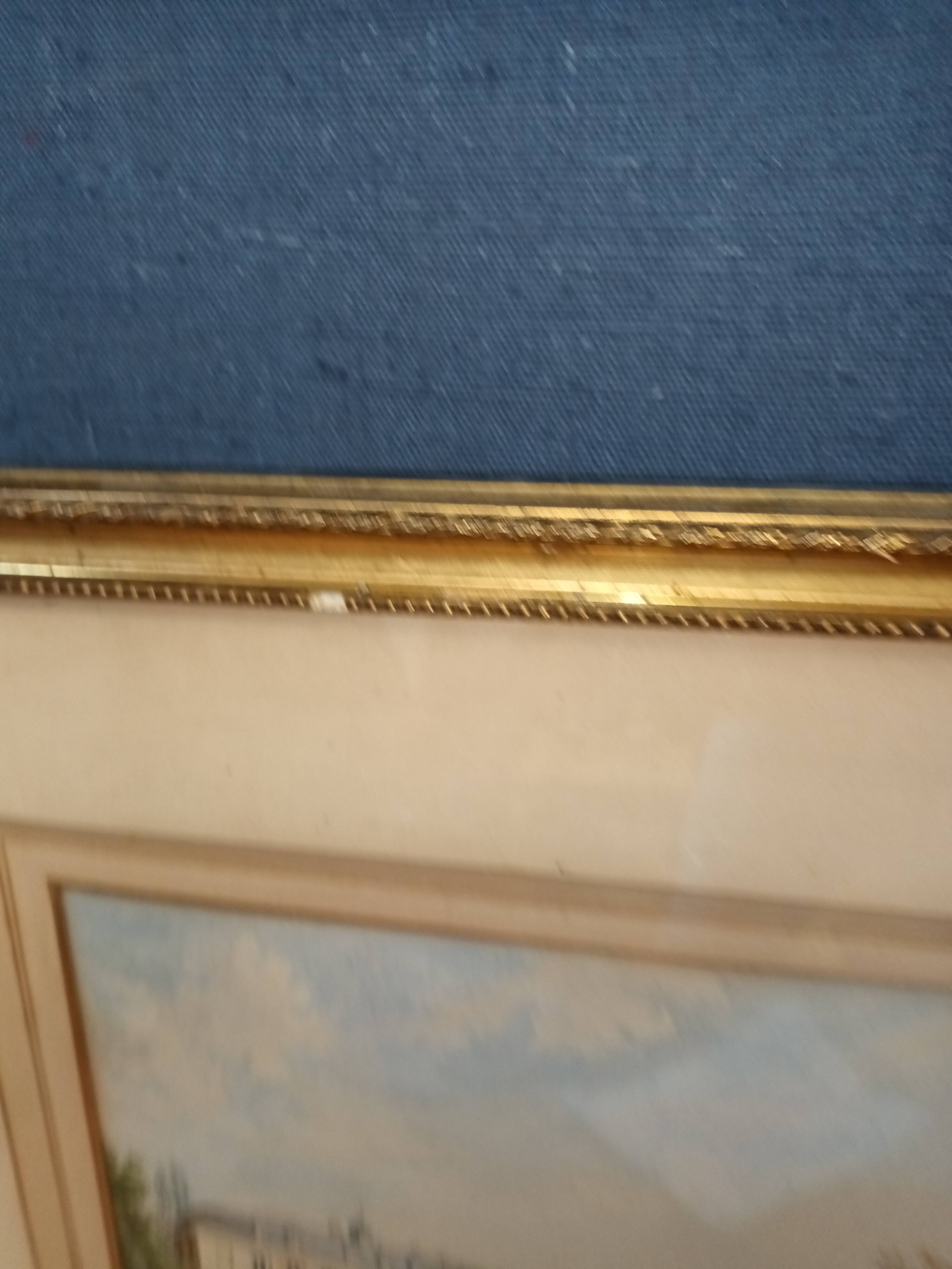 Colorful antique engraving G.Gré