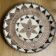 Round ethnic plateau batonga brown wall-mounted