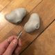 Pair of "potato" concrete patères Petite Friture design Sam Baron