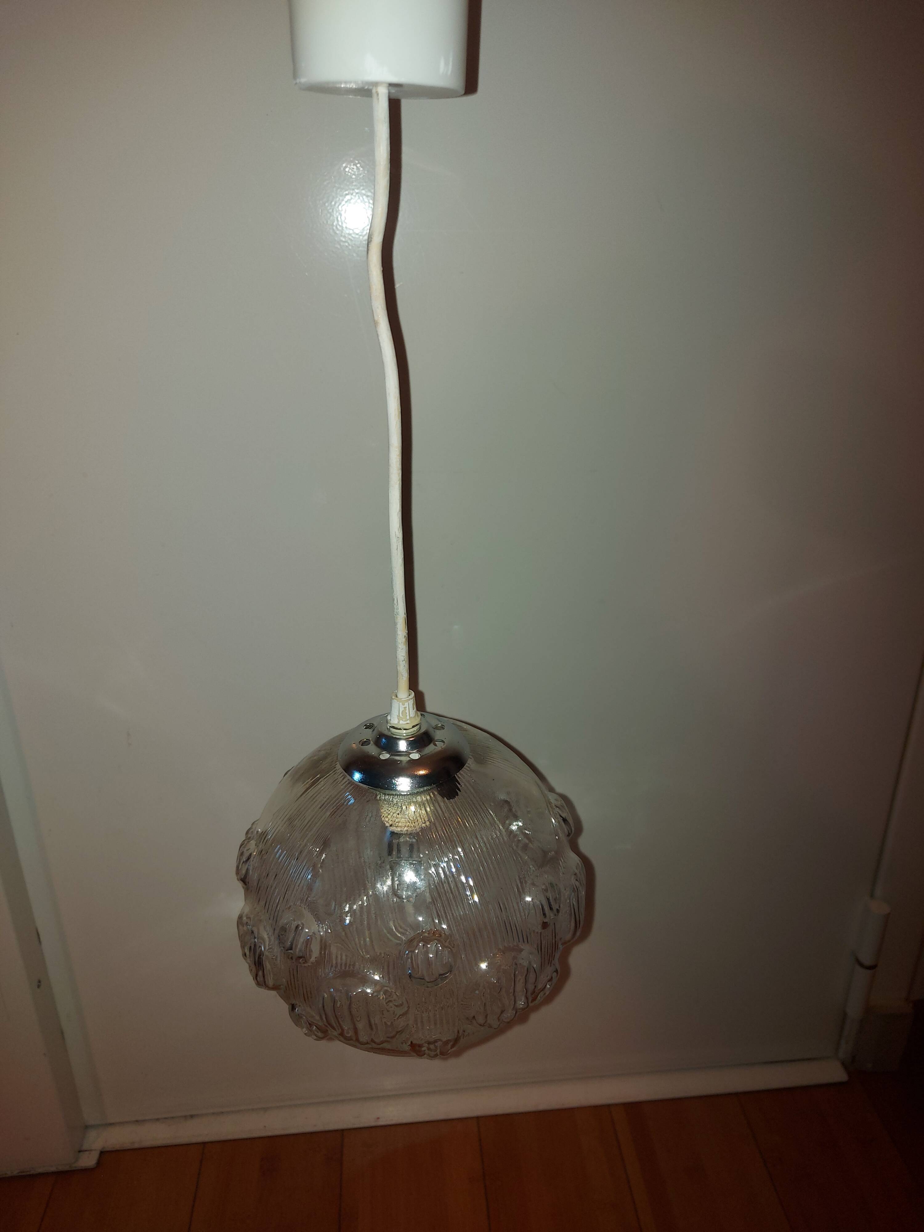 Vintage glass pendant lamp