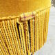 Fauteuil crapaud en velours ocre