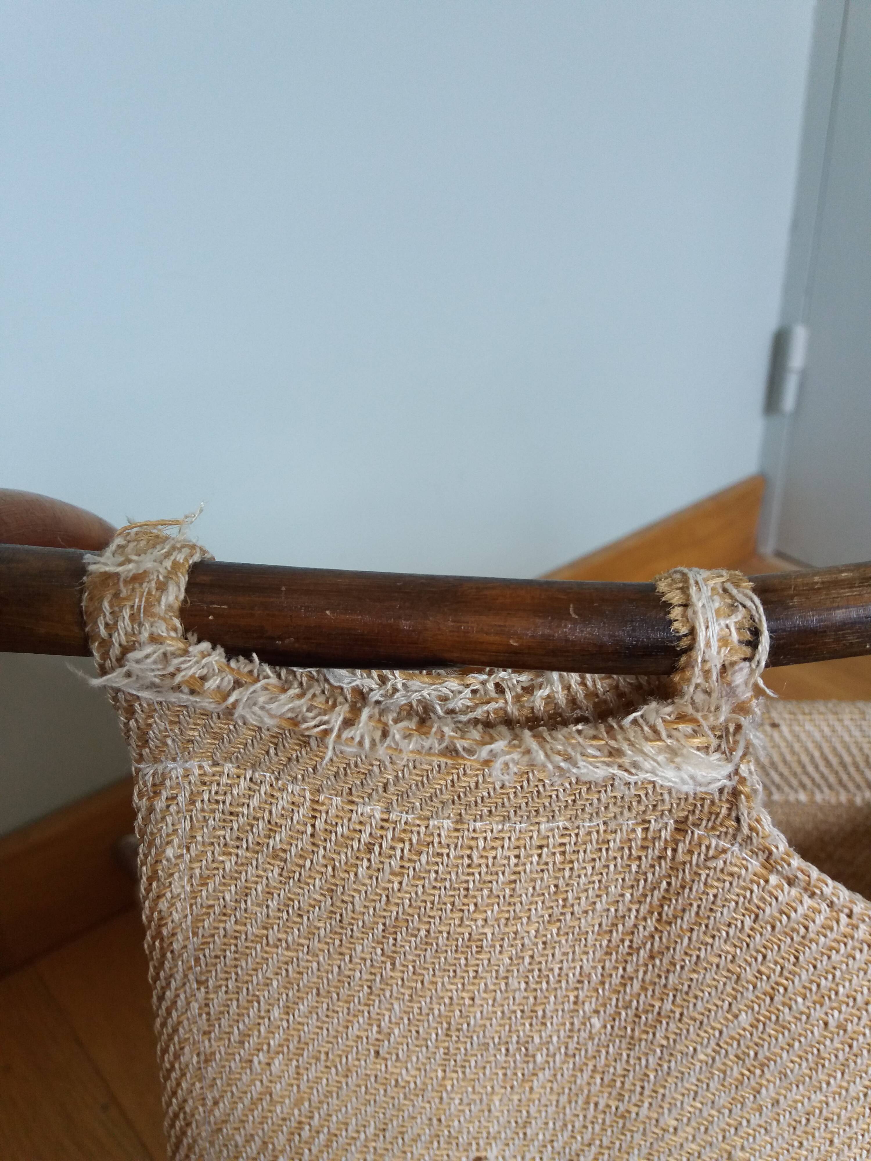 Wicker and fabric magazine holder