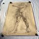 Large drawing of a man signed around 1943 pencil on paper dimensions: height -120cm-