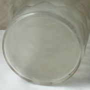 Vase en cristal a damier losange en verre depoli art deco