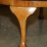 Vintage 1940s Burr Walnut swivel coffee table.