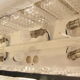 John Perzel textured glass art deco ceiling light