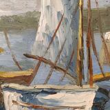 Oil on canvas marine