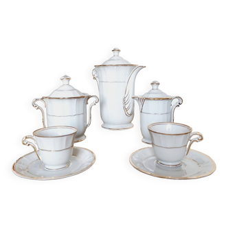 Coffee Service 12 Complete Services in Limonge France Model Versailles Porcelain