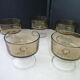 Set of 5 cuts in smoked glass color Luminarc Vintage