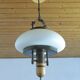 Vintage Lantern Pendant Light | Mid Century Opaline Glass Chandelier