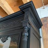 large bookcase in blackened pear wood, Napoleon III period