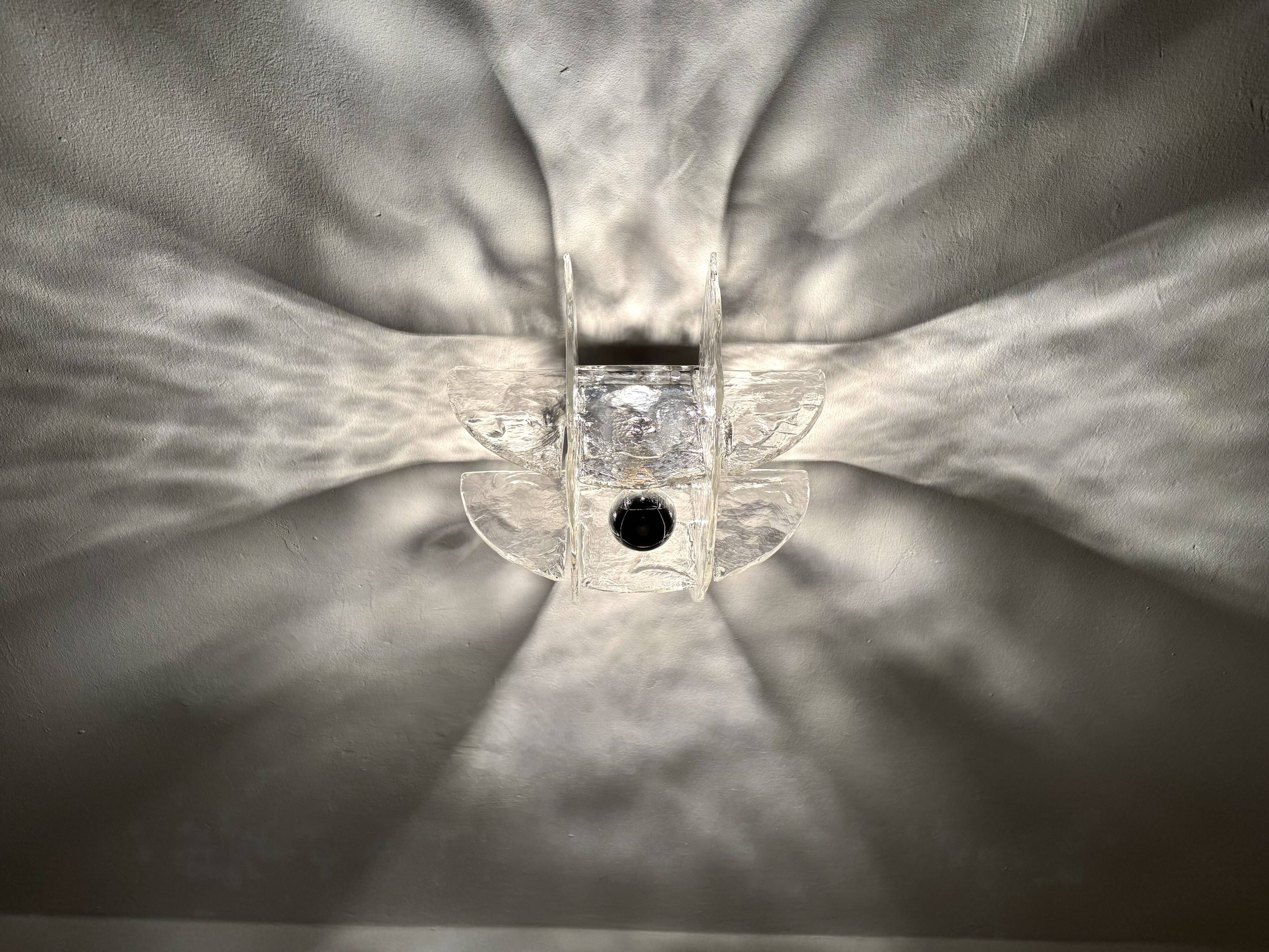 Murano Glass Ceiling Lamp by Carlo Nason for Mazzega