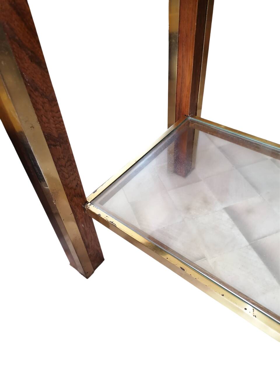 Tavolino da caffè con ripiani in vetro, anni '60