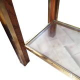 Tavolino da caffè con ripiani in vetro, anni '60