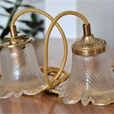 Duo of walkers in glass flowers and yellow cord