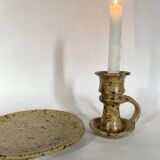 G.Tiffoche stoneware candlestick