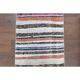Vintage Turkish Hand-Knotted Wool Cotton White Kilim Runner Rug 78x228