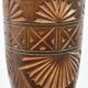 Turned and carved wooden vase, mid-20th century