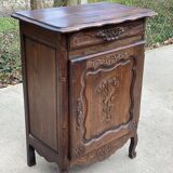 Renaissance chest of drawers in solid dark oak wood