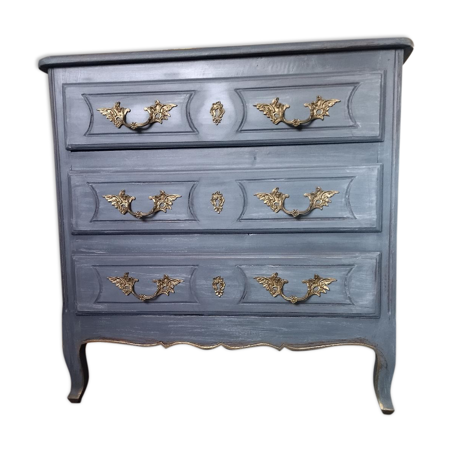 Louis XV style patinated chest of drawers