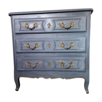 Louis XV style patinated chest of drawers