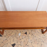 Geometric teak coffee table