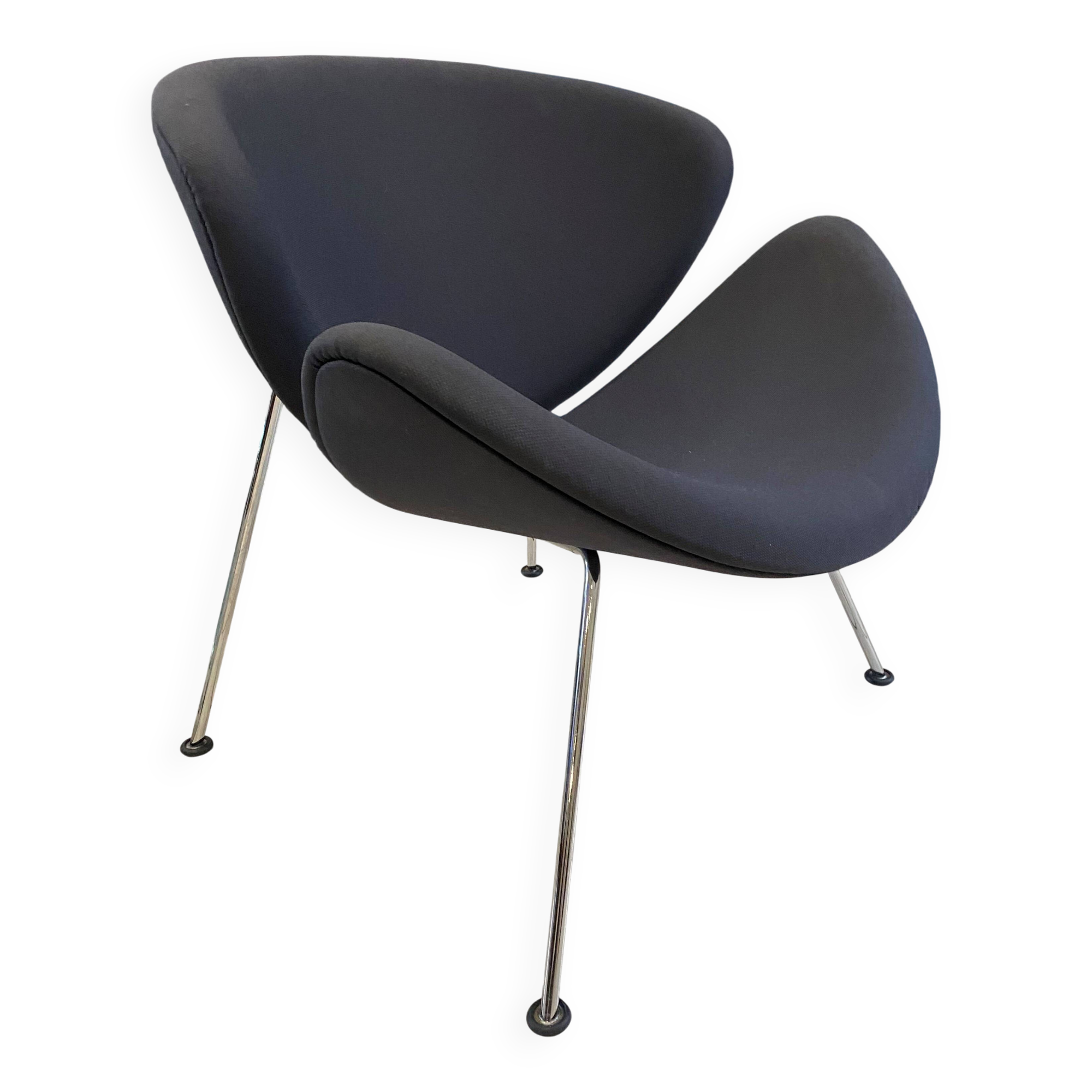 Orange slice armchair 437 by pierre paulin for artifort, grey, 1980.