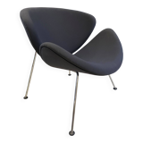 Orange slice armchair 437 by pierre paulin for artifort, grey, 1980.