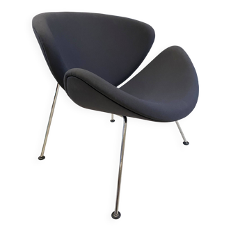 Orange slice armchair 437 by pierre paulin for artifort, grey, 1980.