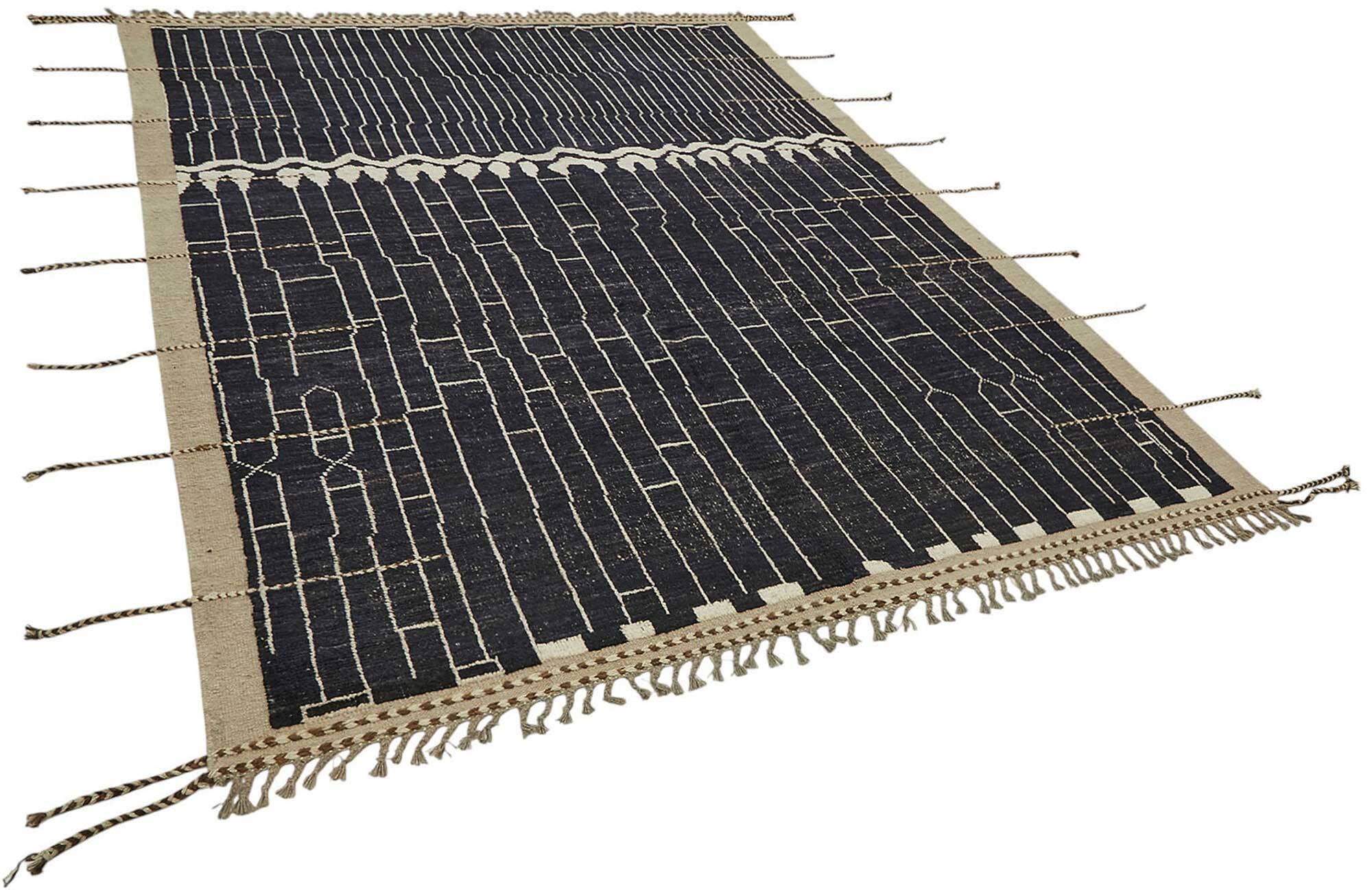 Handmade Tribal Decorative 209 cm x 300 cm Blue Wool Carpet