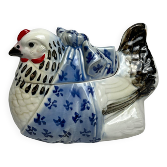 20th century earthenware Easter hen candy box