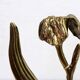 Art Nouveau brass flower candle holder